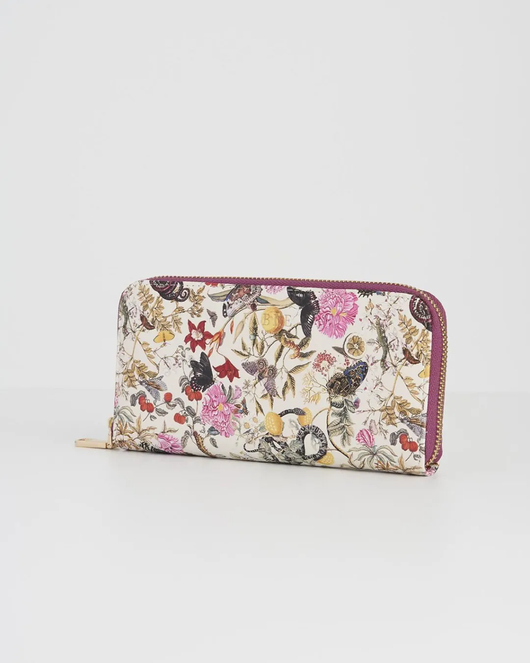 Sale Fable England Floral Engravings Large Zip Wallet