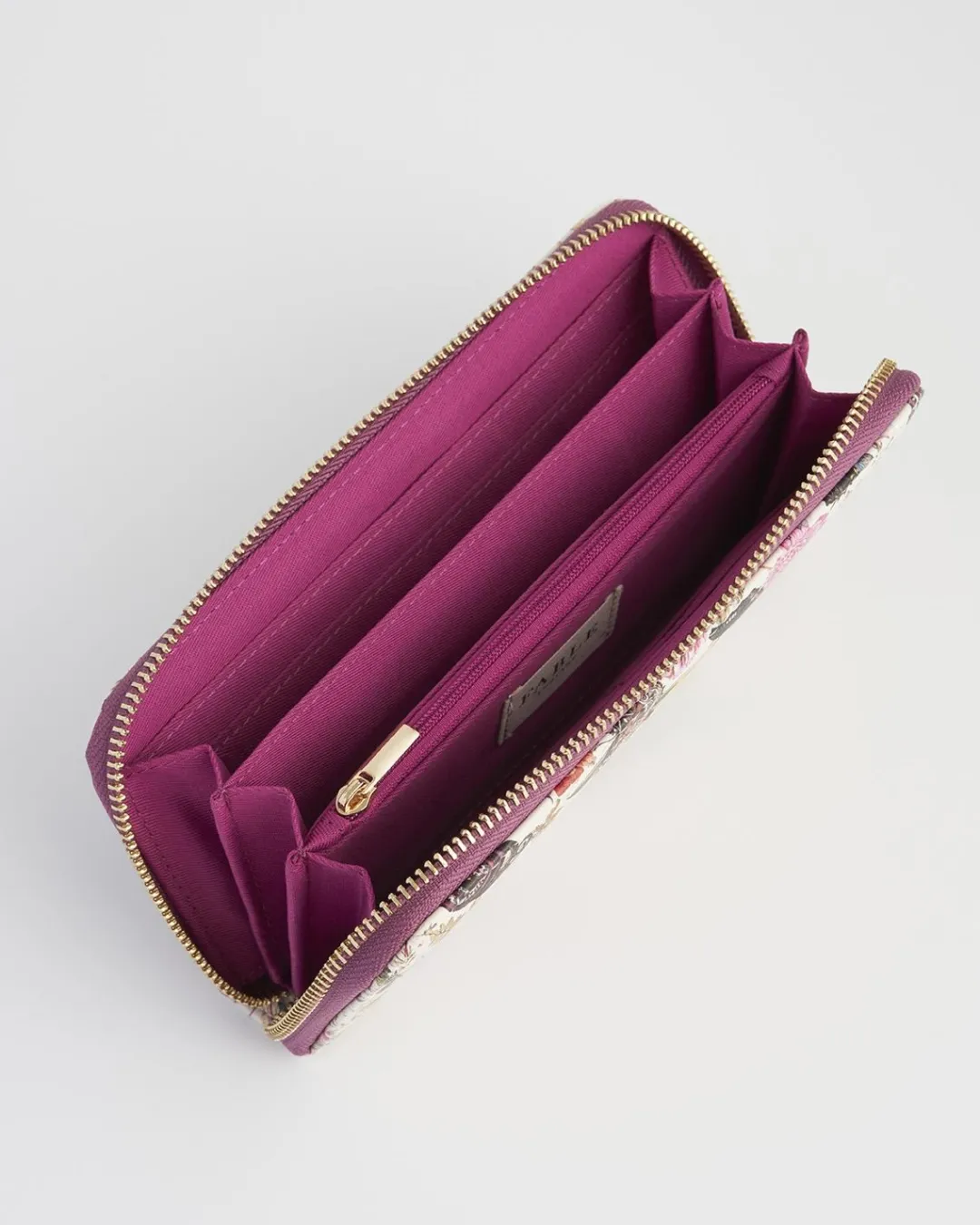 Sale Fable England Floral Engravings Large Zip Wallet