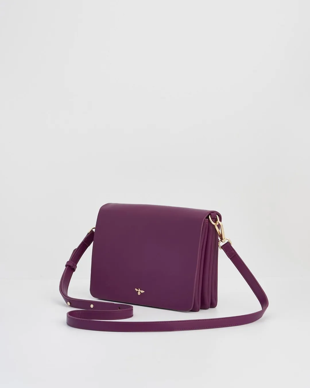 Discount Fable England Floral Engravings Plum Foldover Purse