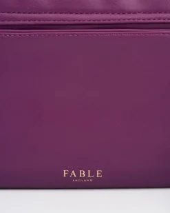 Discount Fable England Floral Engravings Plum Foldover Purse