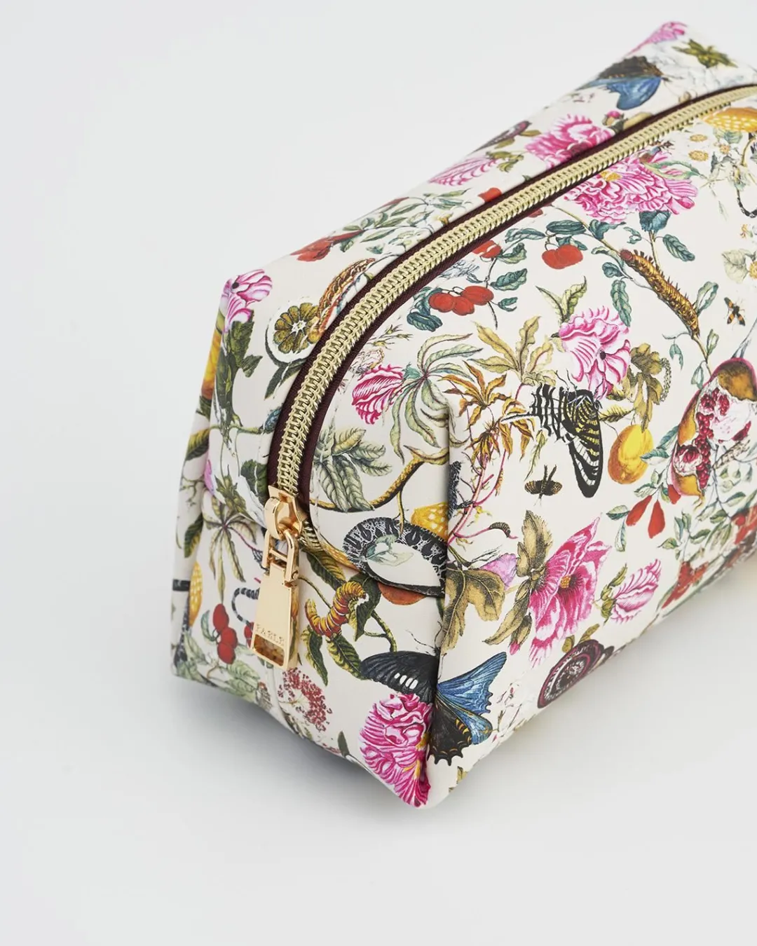 Hot Fable England Floral Engravings PU Cosmetics Pouch