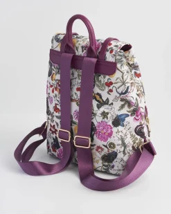 Discount Fable England Floral Engravings Small Plum Backpack