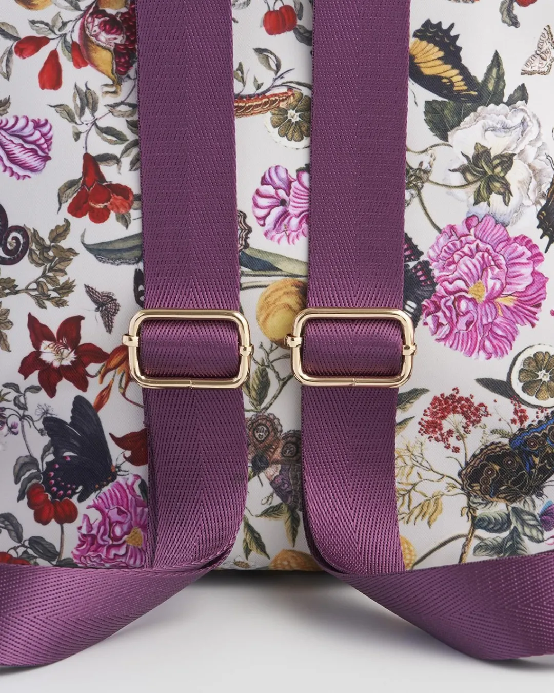 Discount Fable England Floral Engravings Small Plum Backpack
