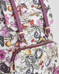 Discount Fable England Floral Engravings Small Plum Backpack