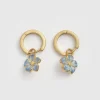 Clearance Fable England Flower Huggie Earrings