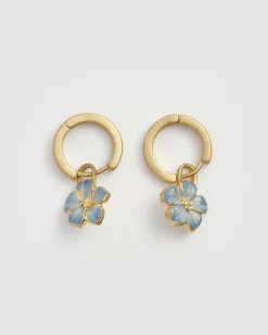 Clearance Fable England Flower Huggie Earrings