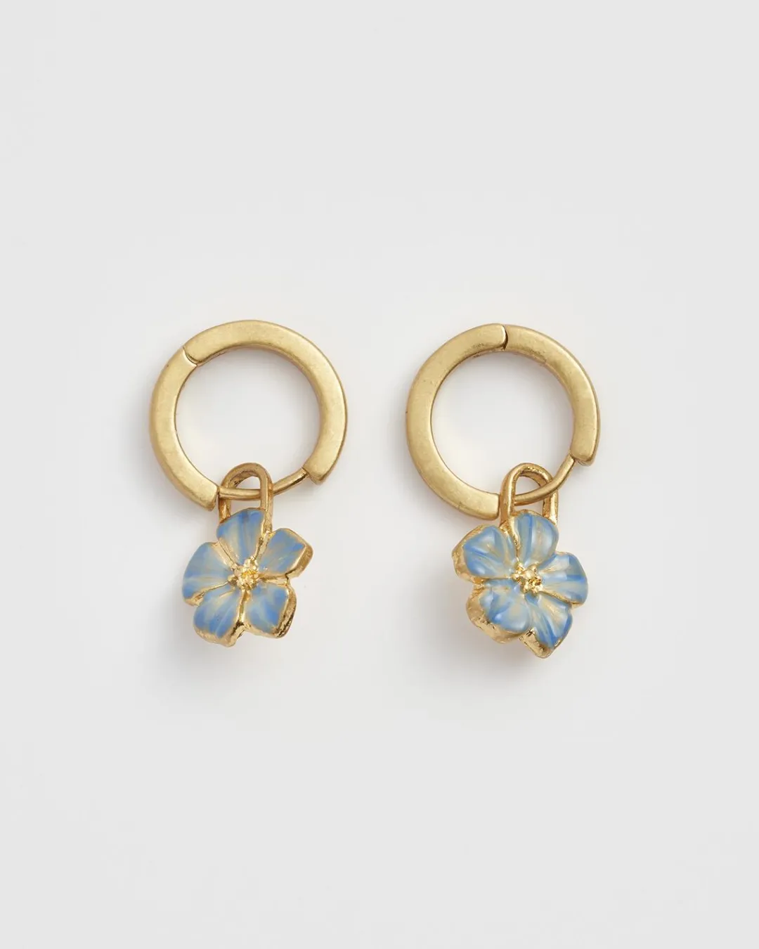 Clearance Fable England Flower Huggie Earrings