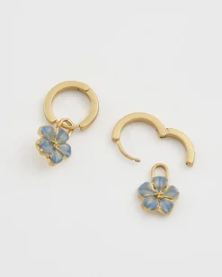 Clearance Fable England Flower Huggie Earrings