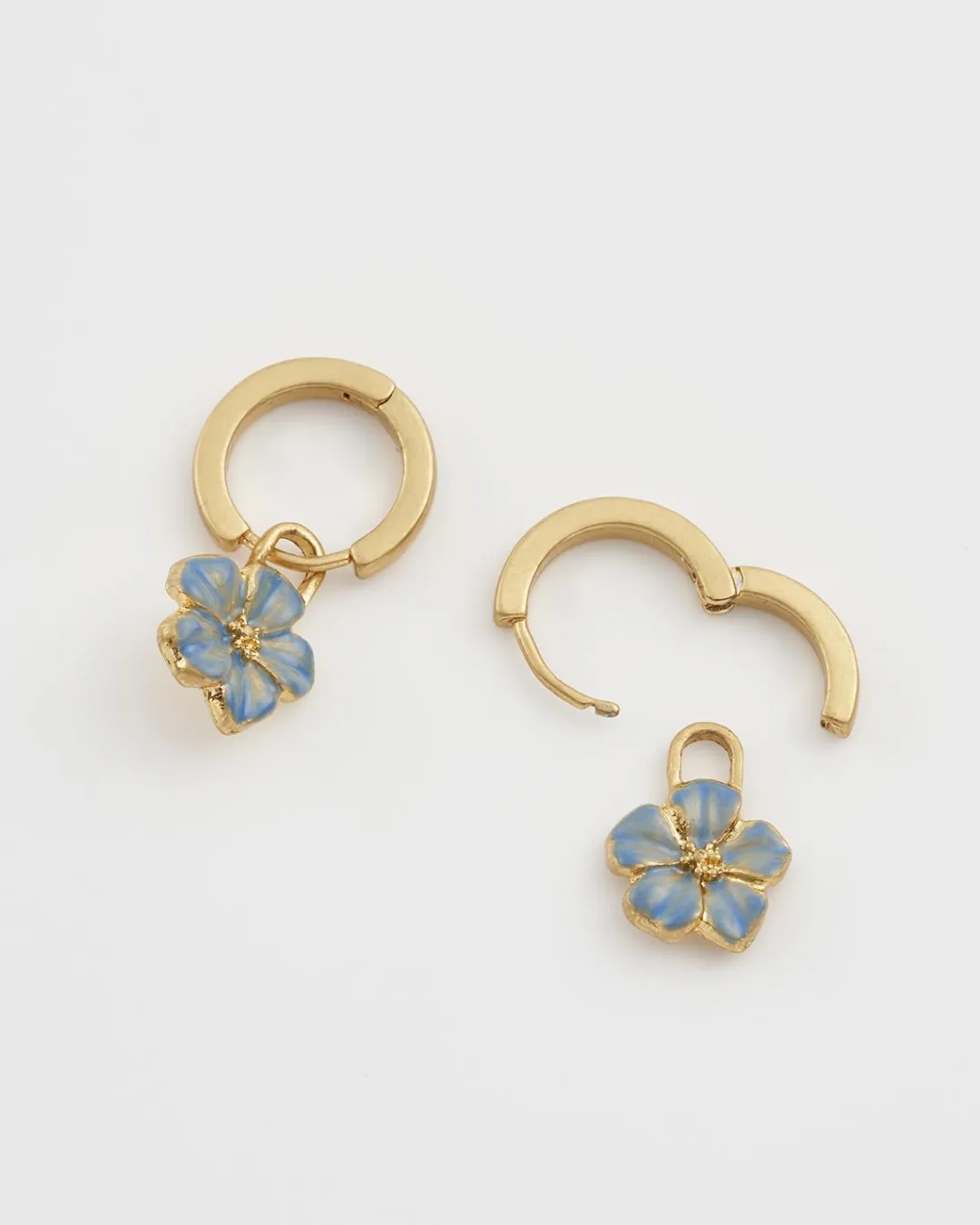 Clearance Fable England Flower Huggie Earrings