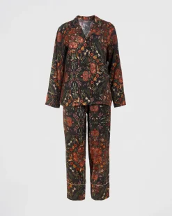 Online Fable England Folksy Fox Pajamas Black