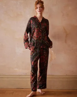 Online Fable England Folksy Fox Pajamas Black