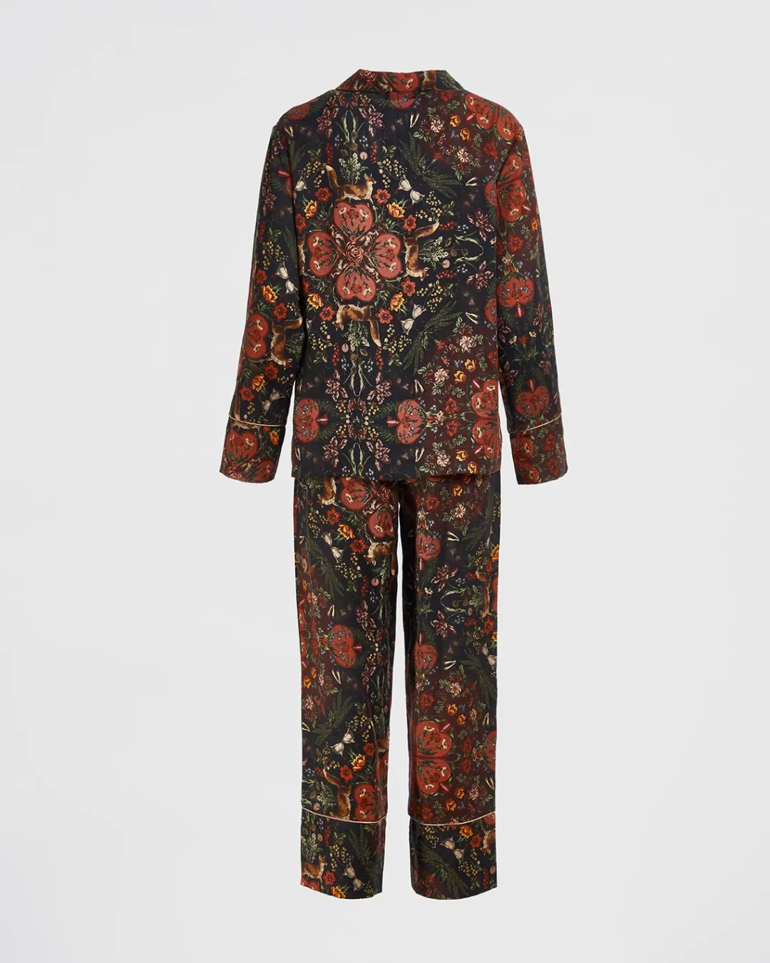Online Fable England Folksy Fox Pajamas Black