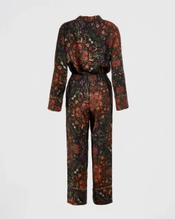 Online Fable England Folksy Fox Pajamas Black