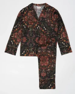 Online Fable England Folksy Fox Pajamas Black