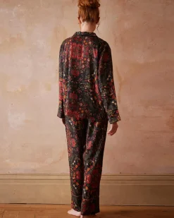 Online Fable England Folksy Fox Pajamas Black