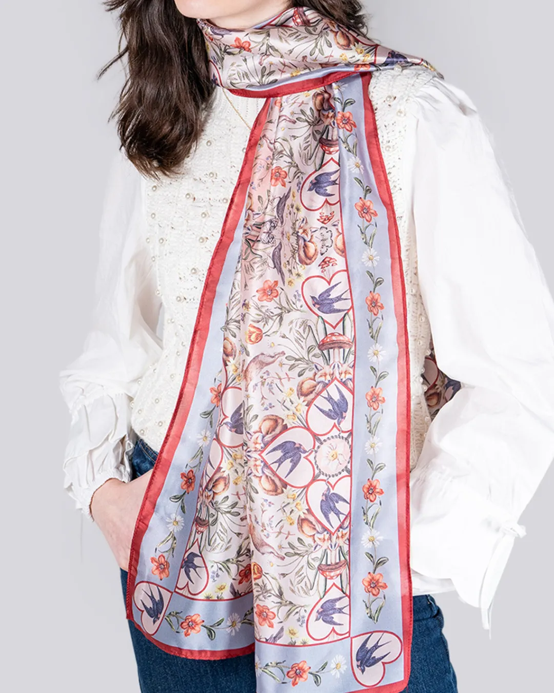 Fashion Fable England Folksy Fox Silky Scarf