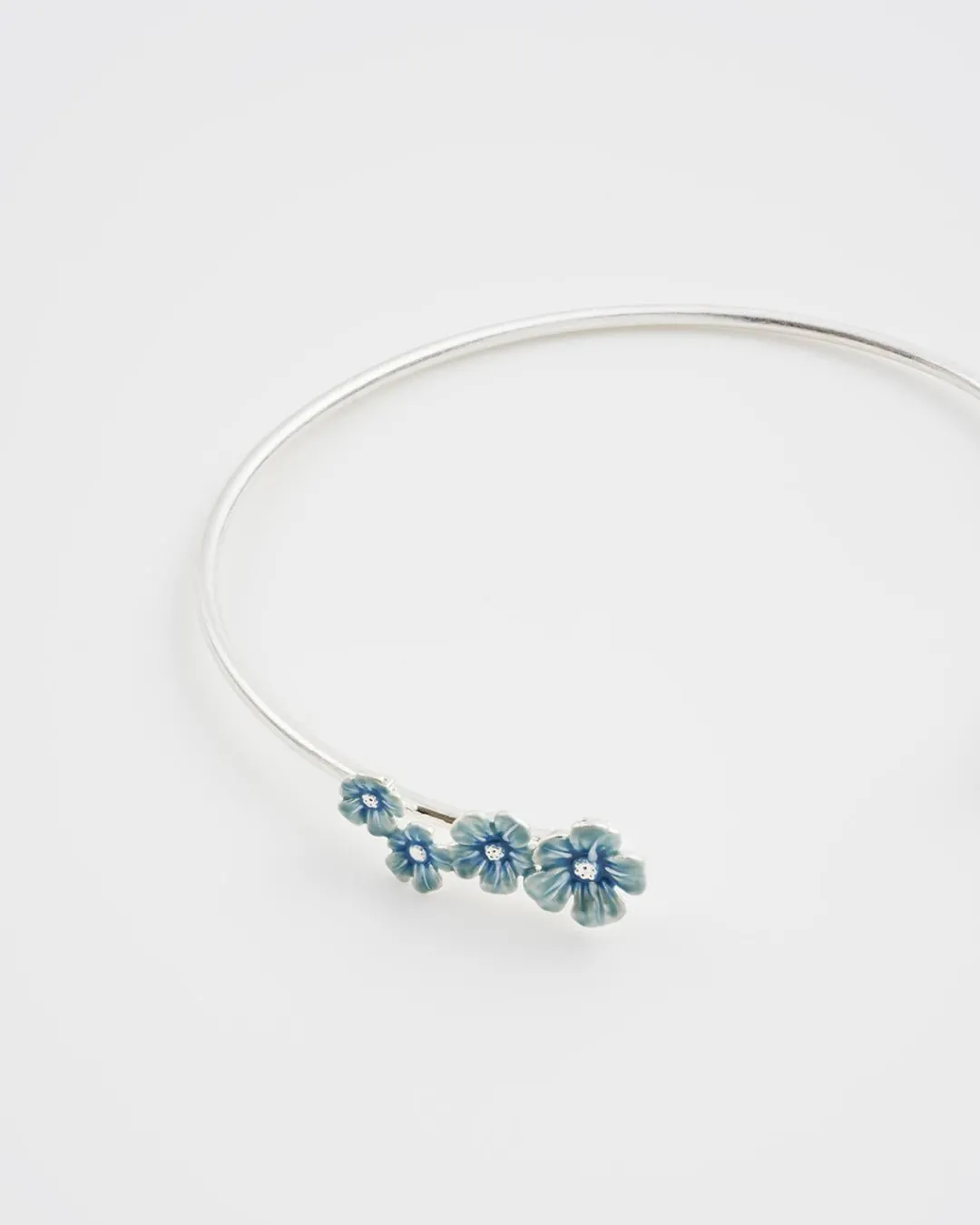 Online Fable England Forget Me Not Silver Bangle