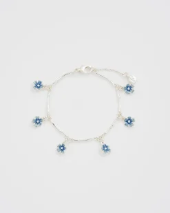 Fashion Fable England Forget Me Not Silver Bracelet