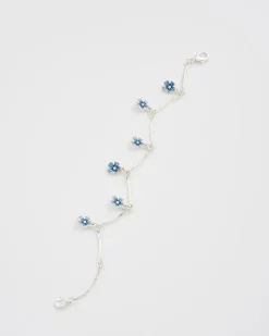 Fashion Fable England Forget Me Not Silver Bracelet
