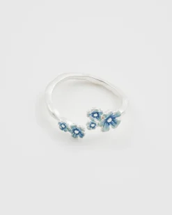 Hot Fable England Forget Me Not Silver Ring