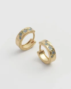 Clearance Fable England Forget-Me-Not Mini Hoop Earrings