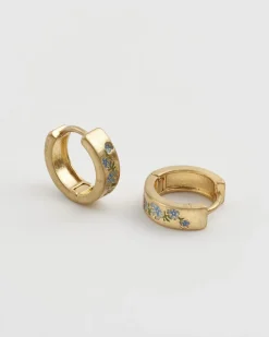 Clearance Fable England Forget-Me-Not Mini Hoop Earrings