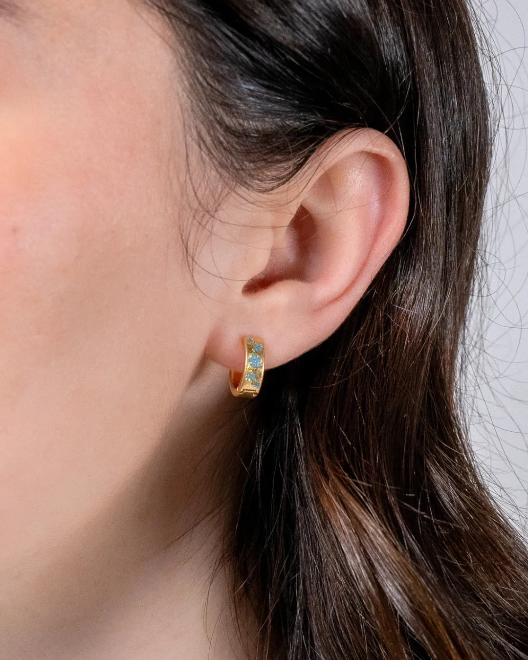 Clearance Fable England Forget-Me-Not Mini Hoop Earrings