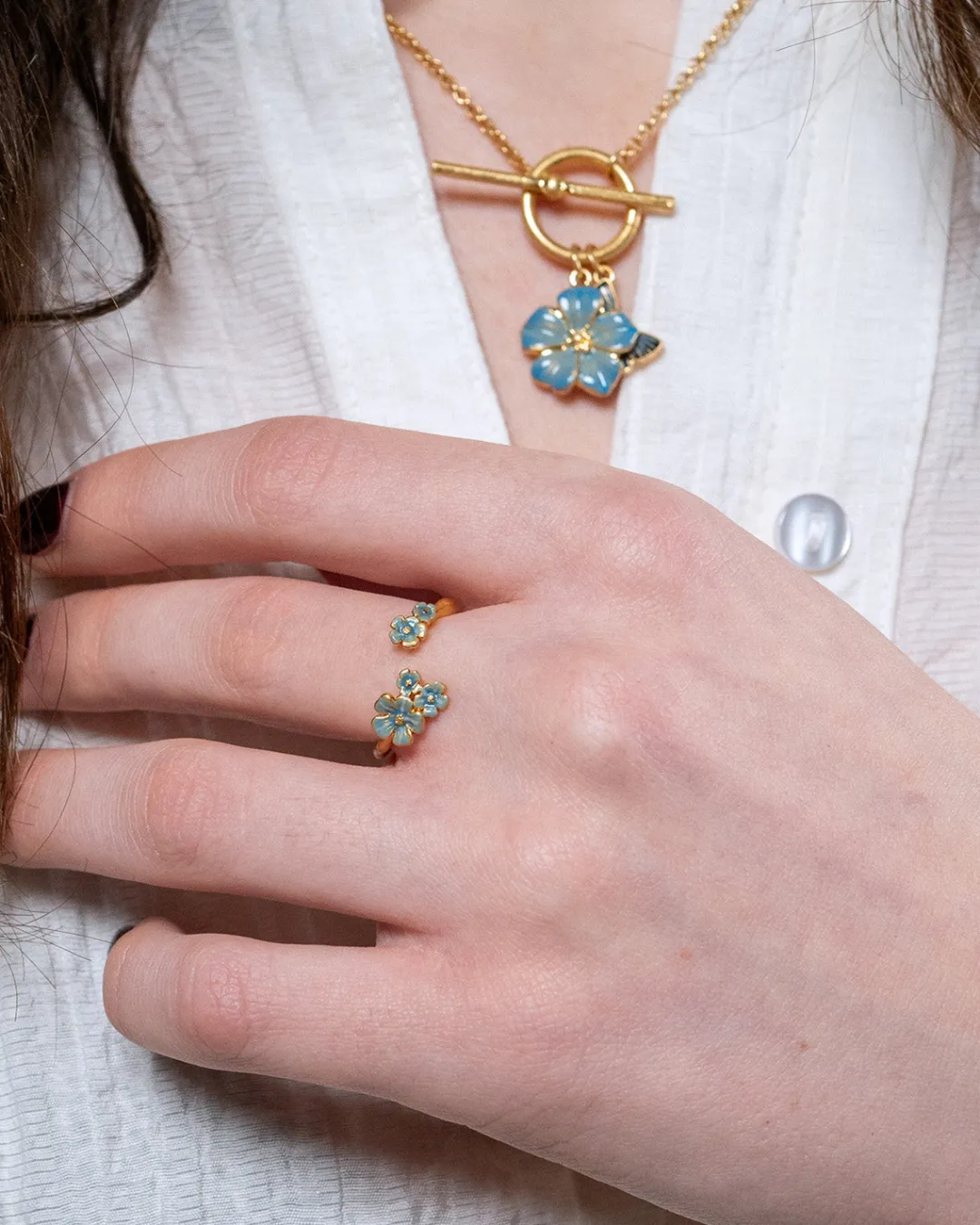 Hot Fable England Forget-Me-Not Ring
