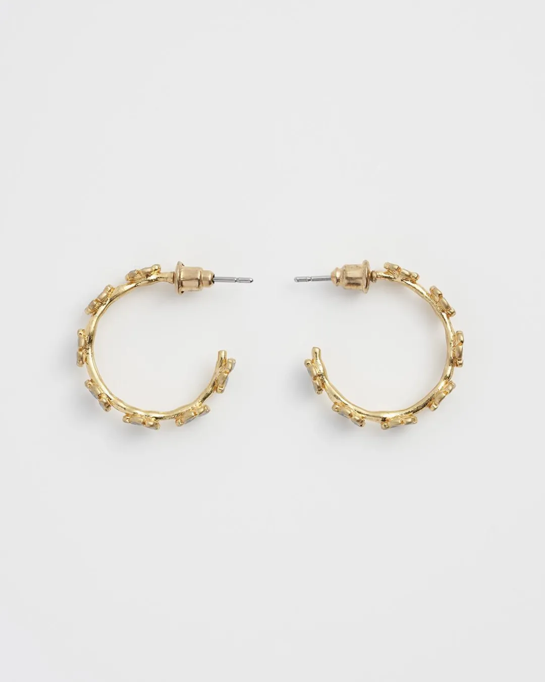 Fashion Fable England Forget-Me-Not Stud Hoop Earrings