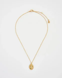 Clearance Fable England Four Leaf Clover & Pearl Necklace