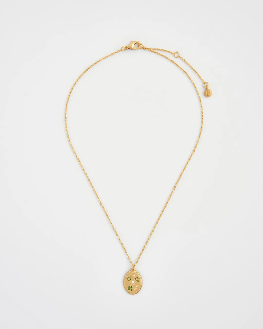 Clearance Fable England Four Leaf Clover & Pearl Necklace