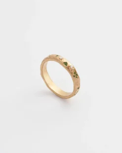 Clearance Fable England Four Leaf Clover & Pearl Ring