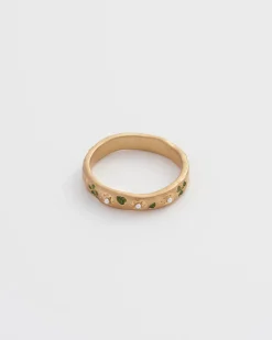 Clearance Fable England Four Leaf Clover & Pearl Ring