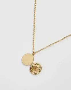 Sale Fable England Fox & Acorn Oval Chain Locket Necklace