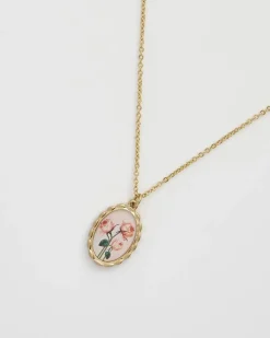 Sale Fable England Framed Roses Necklace