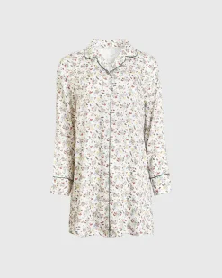 Sale Fable England Fruity Floral Cream Night Shirt