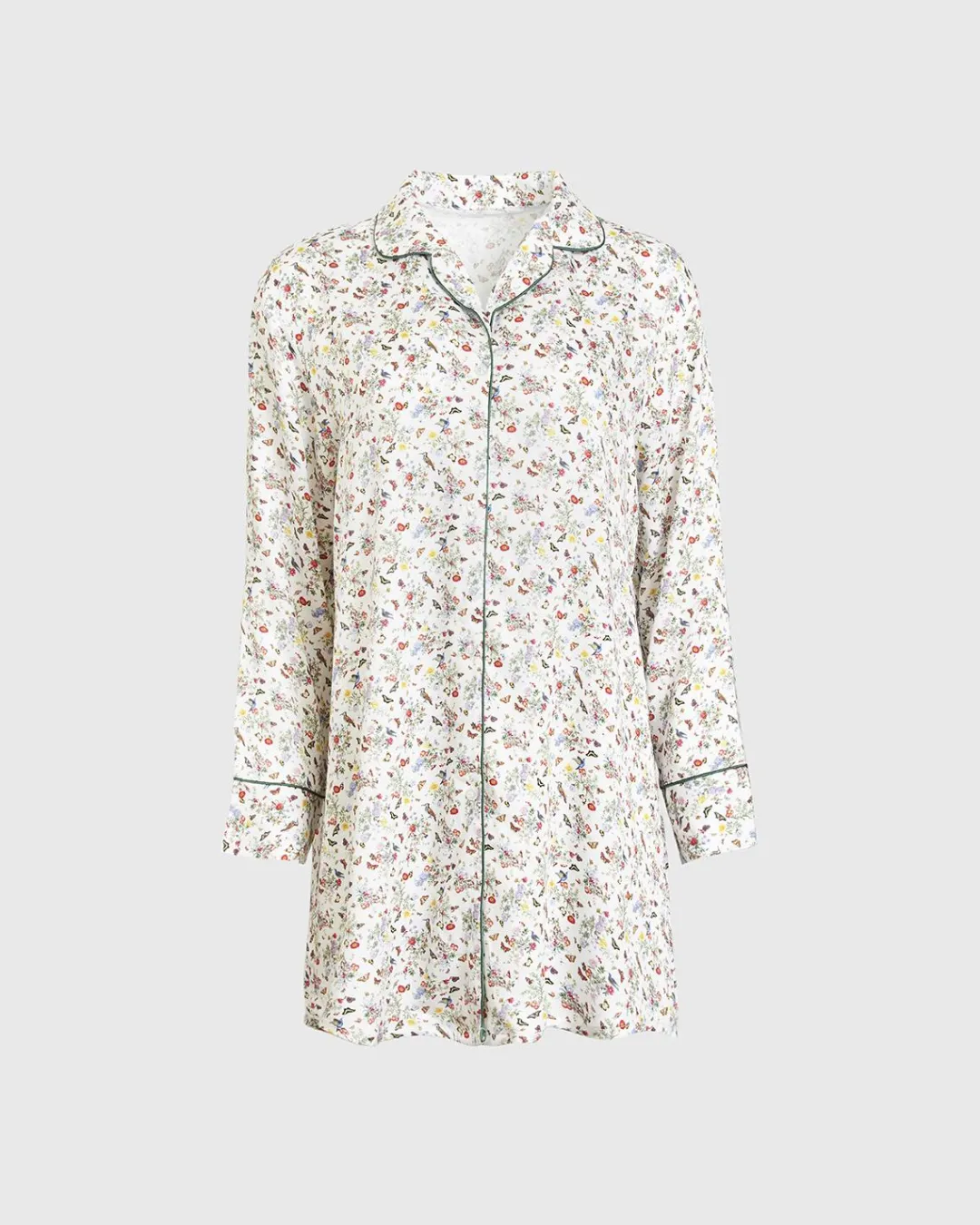 Sale Fable England Fruity Floral Cream Night Shirt
