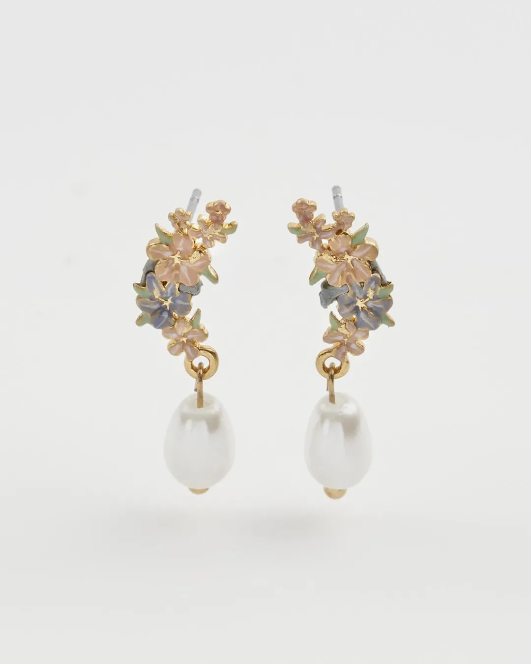 Online Fable England Hibiscus & Pearl Earrings