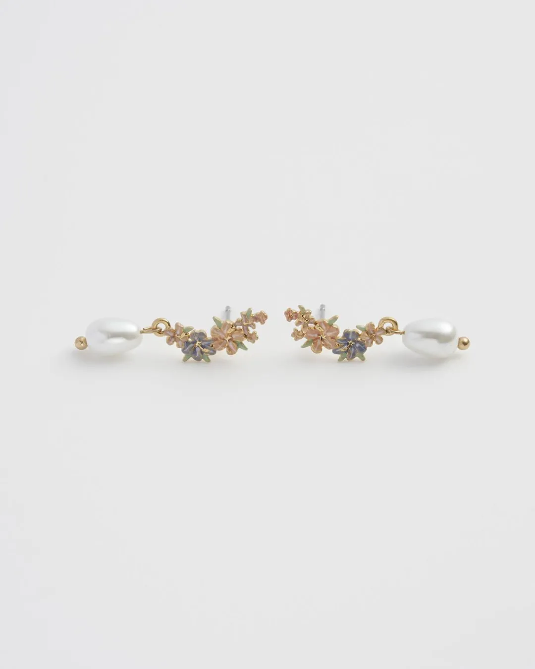Online Fable England Hibiscus & Pearl Earrings
