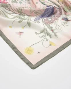 Online Fable England High Tea Narrative Ivory Square Scarf