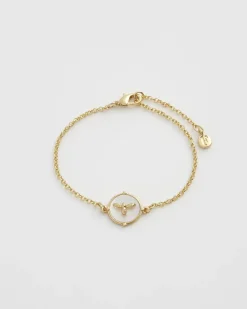Hot Fable England Honey Bee & Pearl Bracelet