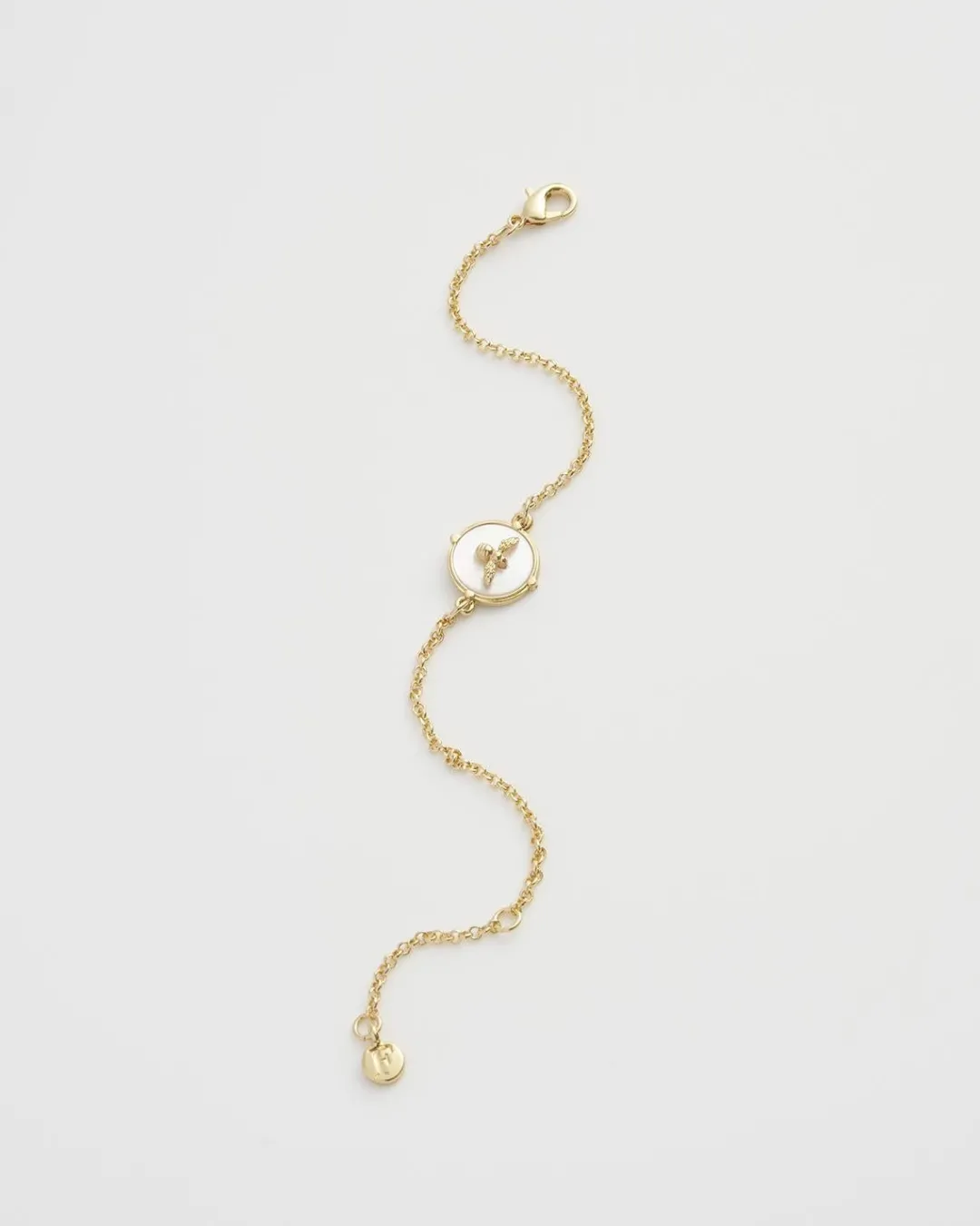 Hot Fable England Honey Bee & Pearl Bracelet
