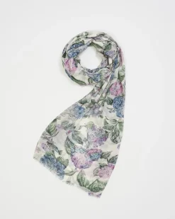 Outlet Fable England Hydrangea Light Weight Scarf