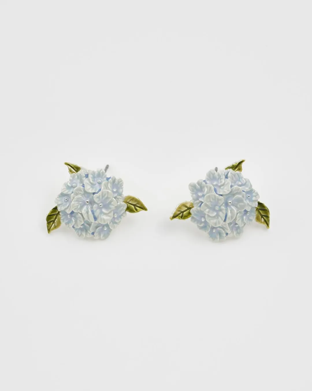 Hot Fable England Hydrangea Silver Earrings