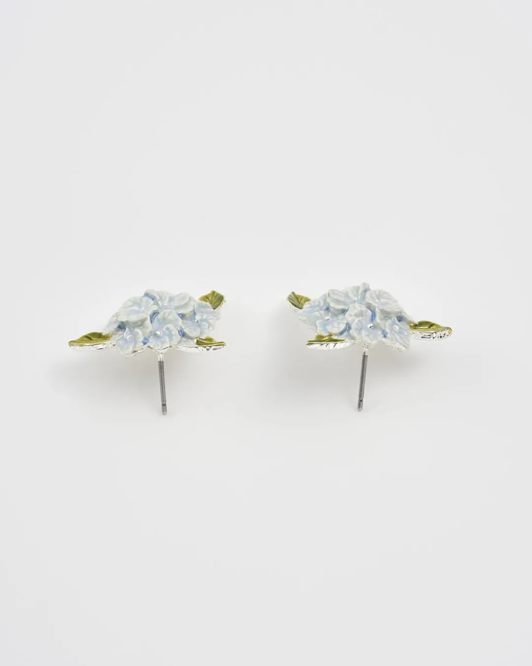 Hot Fable England Hydrangea Silver Earrings