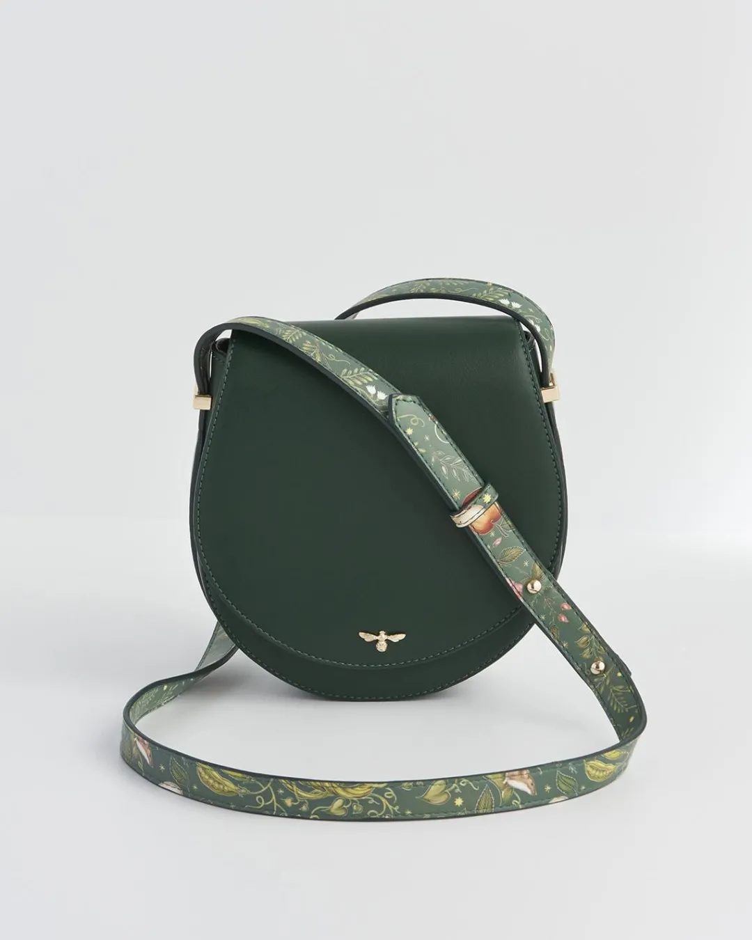 Clearance Fable England Into the Woods Green Saddle Purse