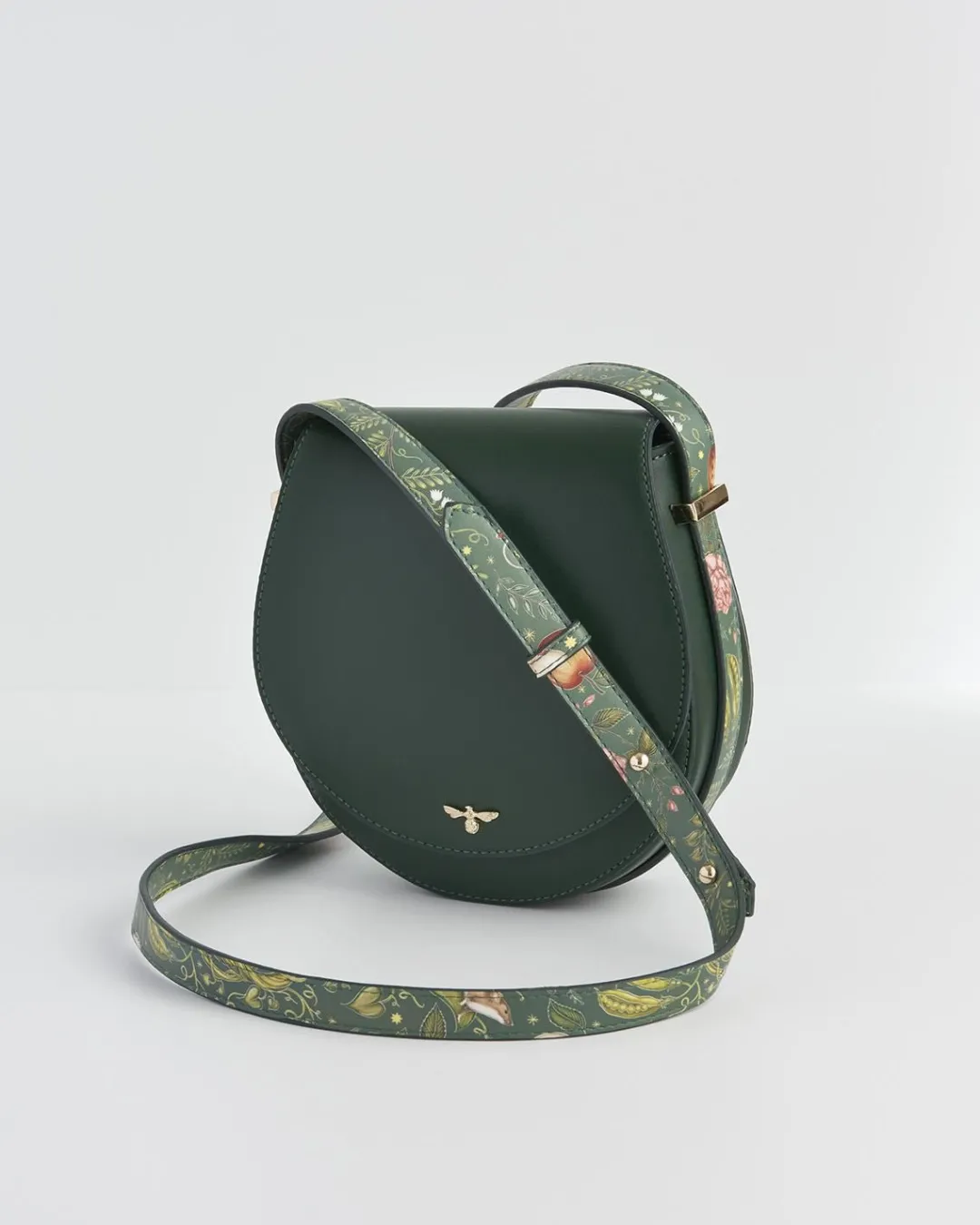 Clearance Fable England Into the Woods Green Saddle Purse
