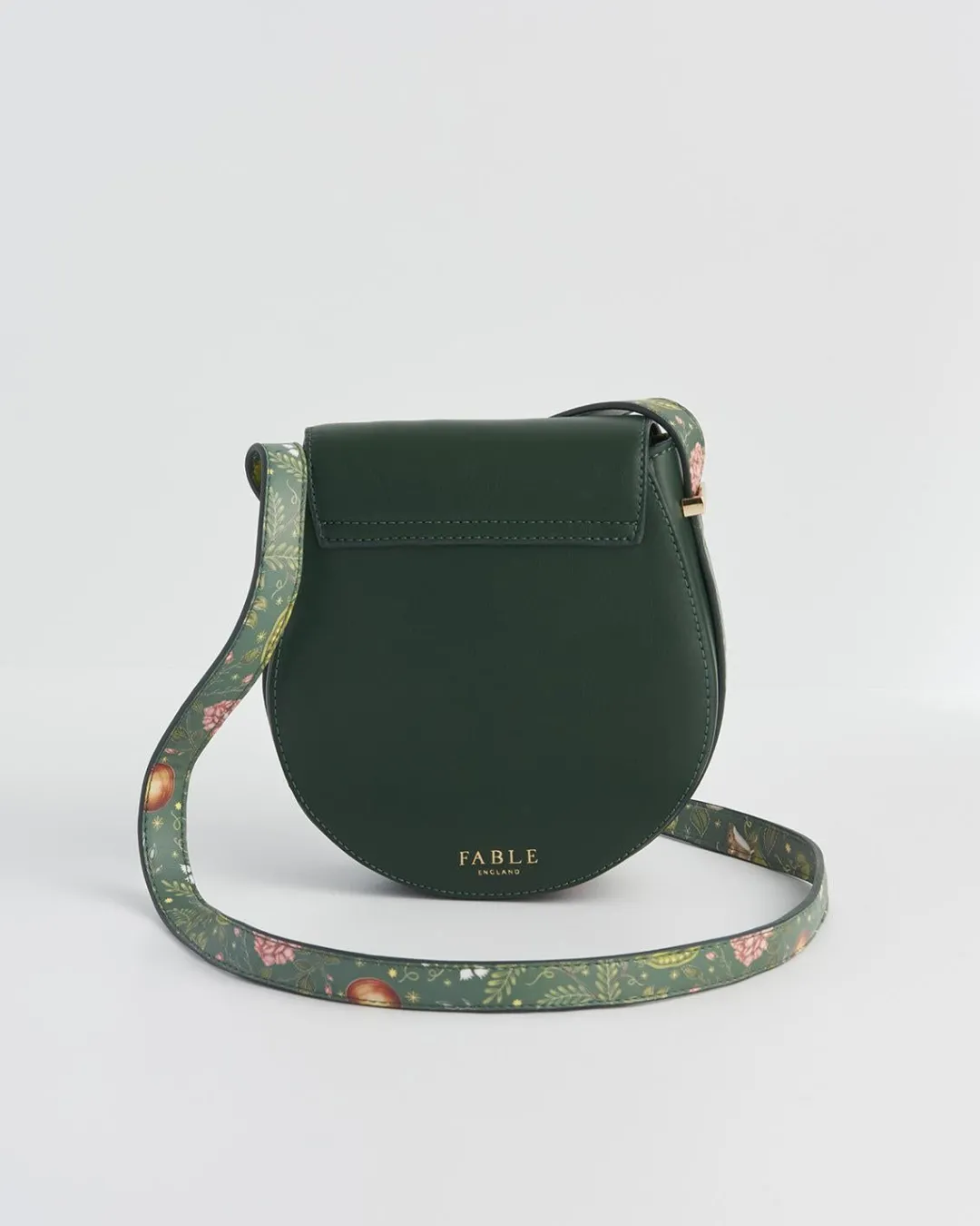 Clearance Fable England Into the Woods Green Saddle Purse