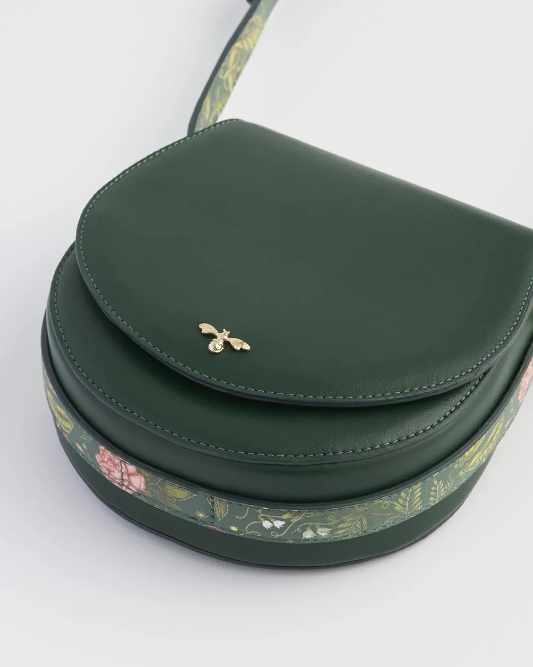 Clearance Fable England Into the Woods Green Saddle Purse