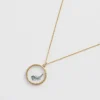 Hot Fable England Lavender Monocle Necklace